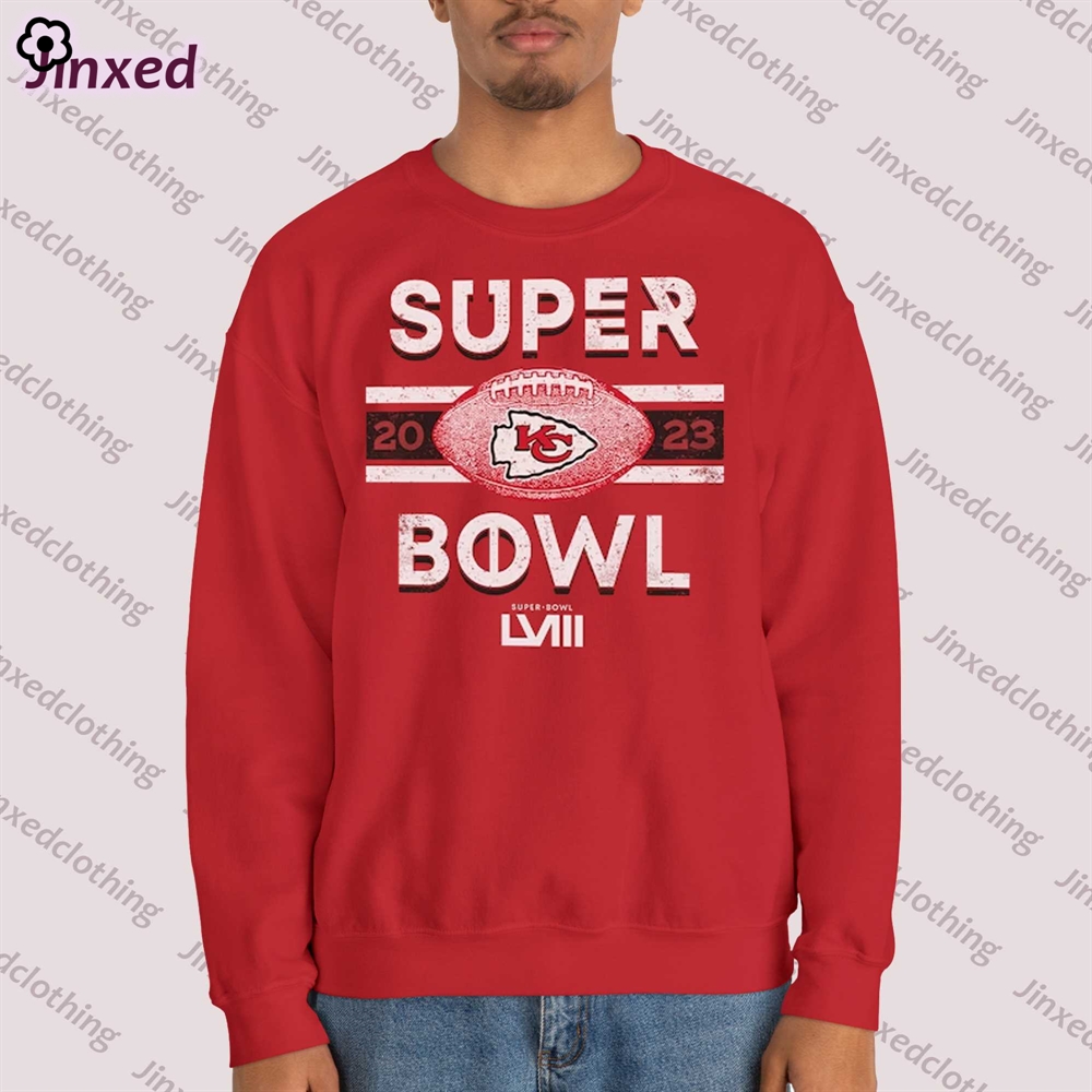 Official Kansas City Chiefs Majestic Threads Super Bowl Lviii Hoodie T-shirt 